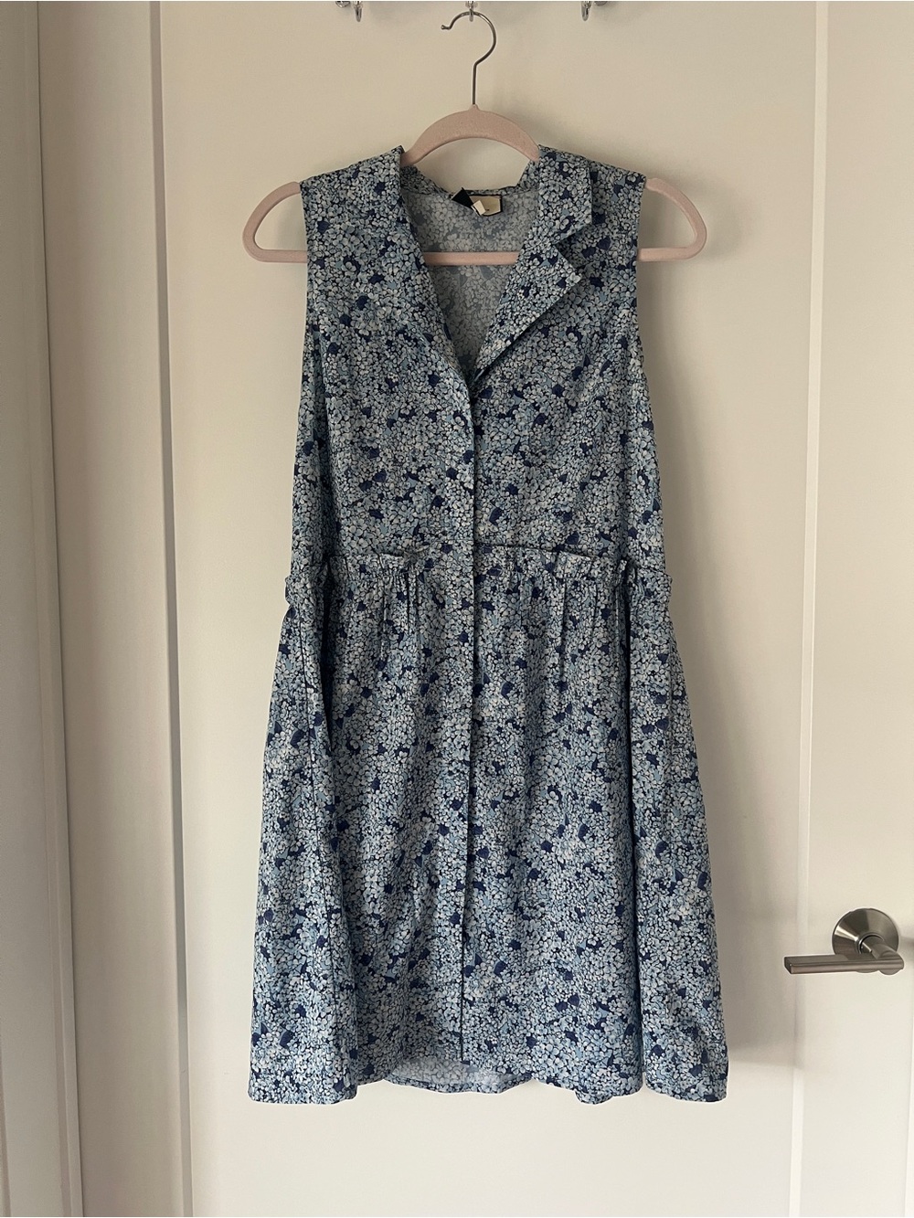 Tuckernuck Blue Hydrangea Royal Sleeveless Shirt Dress - Picture 13 of 13
